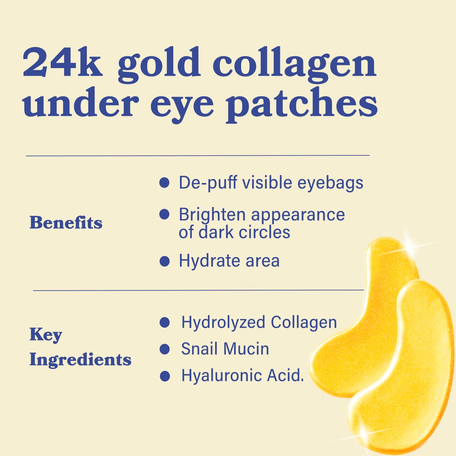 Thumbnail 1 de LE GUSHE EMP Gold Under Eye Patches, 30 Pairs with Collagen & Snail Mucin