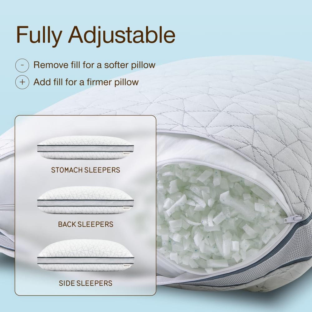 Detalle 2 de Coop Home Goods COMIN18JU056110 Extra Oomph AC Pillow Fill, Gel-Infused Foam