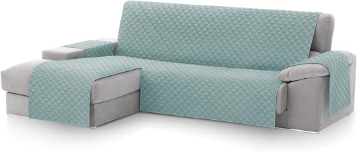 Detalle de textil-home Funda Sofá Chaise Longue Malu Aguamarina 💚