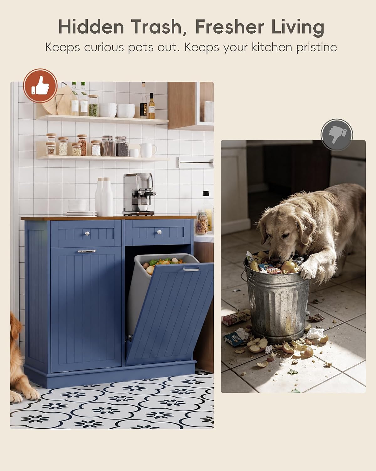 Detalle 2 de Betterhood Tilt-Out Trash Cabinet, 13-Gallon