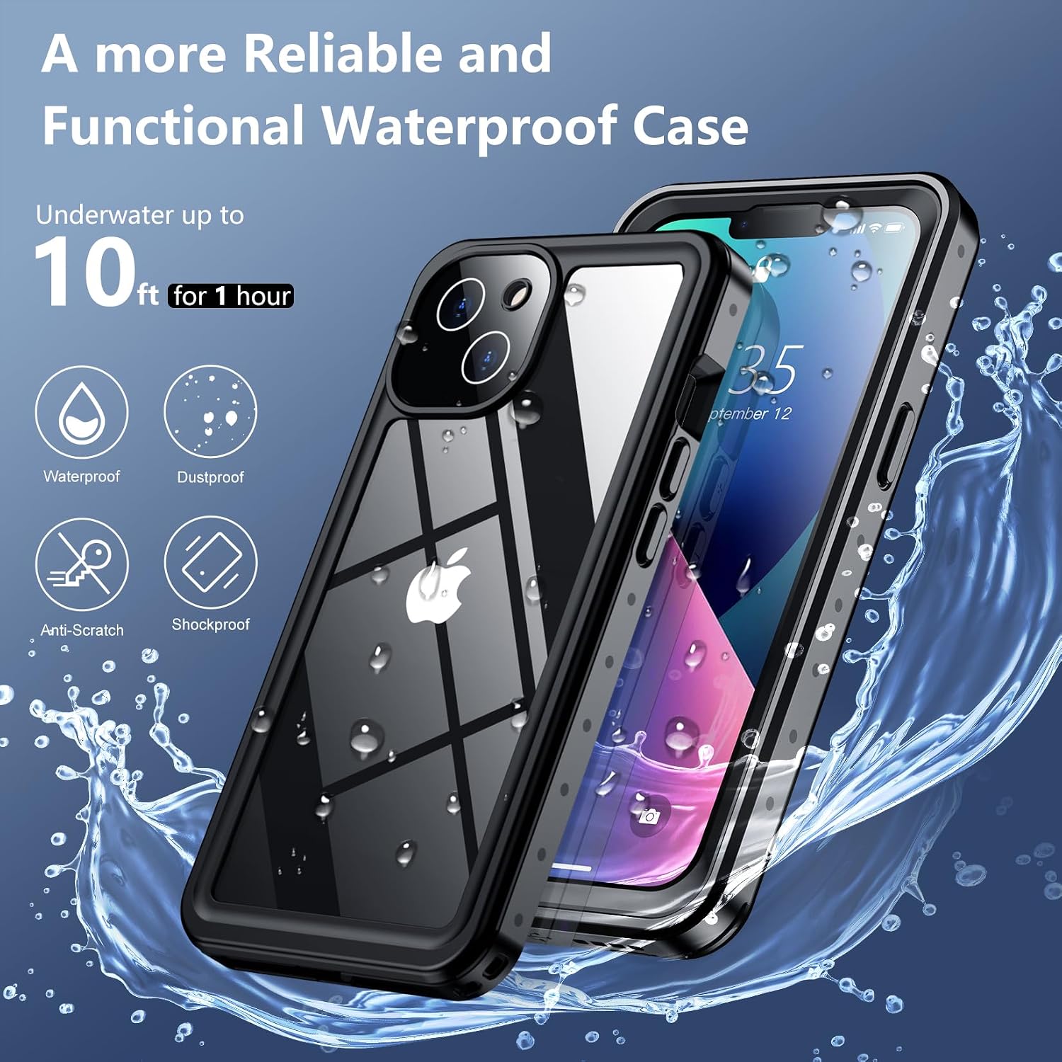 Detalle de SPIDERCASE iPhone 13 waterproof case 12 ft