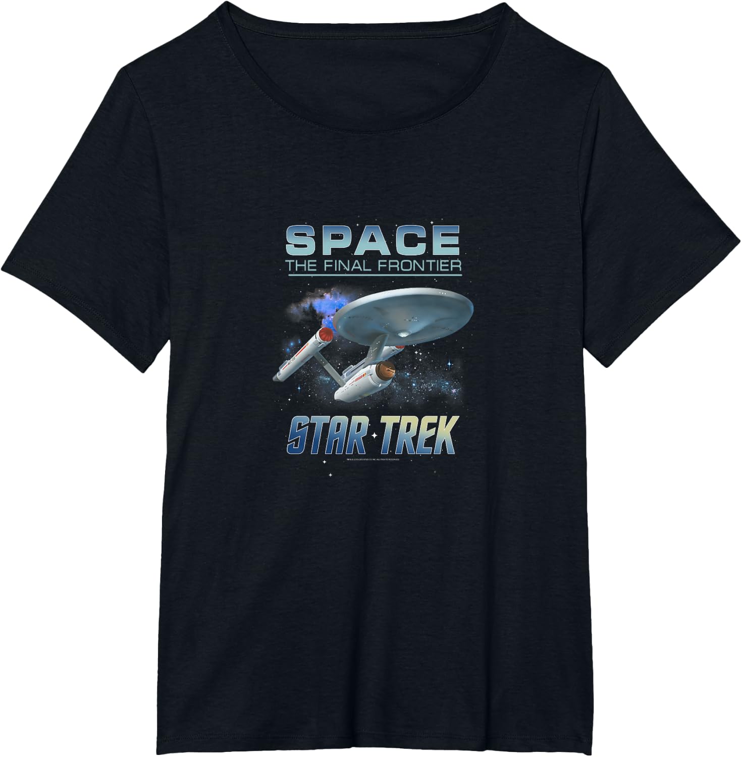 Detalle 2 de Star Trek Space The Final Frontier U.S.S. Enterprise maglietta con licenza ufficiale
