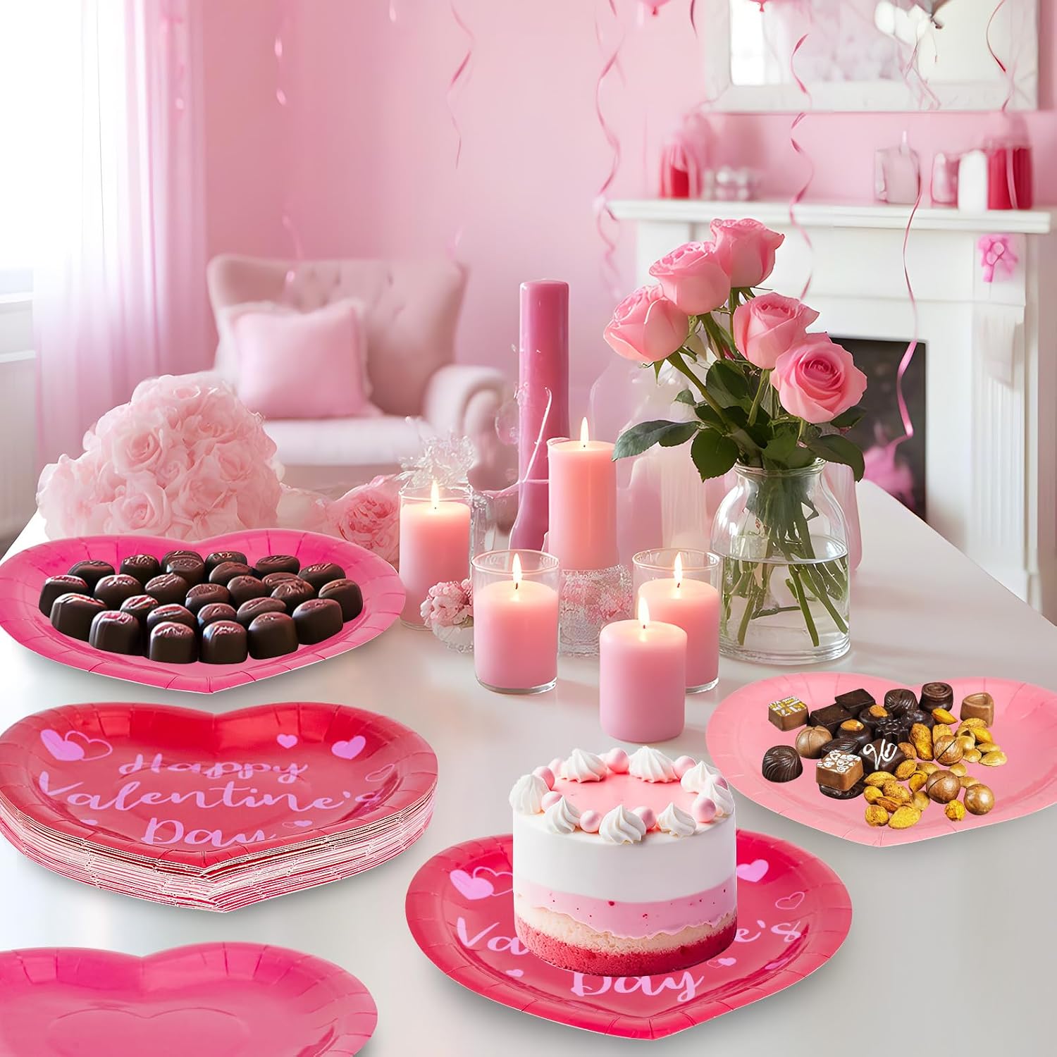 Thumbnail 4 de Happy Valentine's Day Plates 24 pcs 🍽