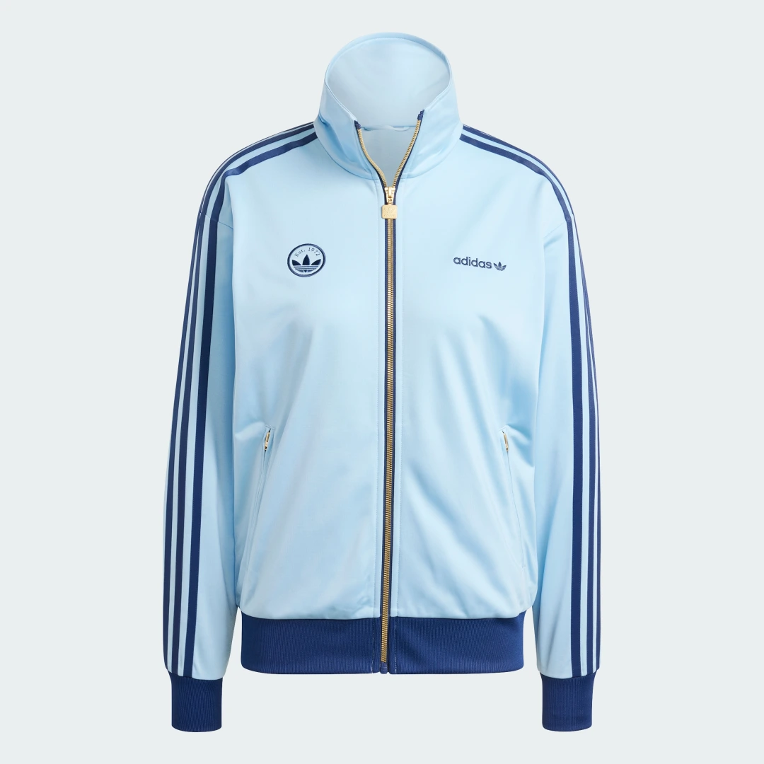 Thumbnail 3 de adidas Firebird Badge: chaqueta azul para un estilo casual con aire deportivo