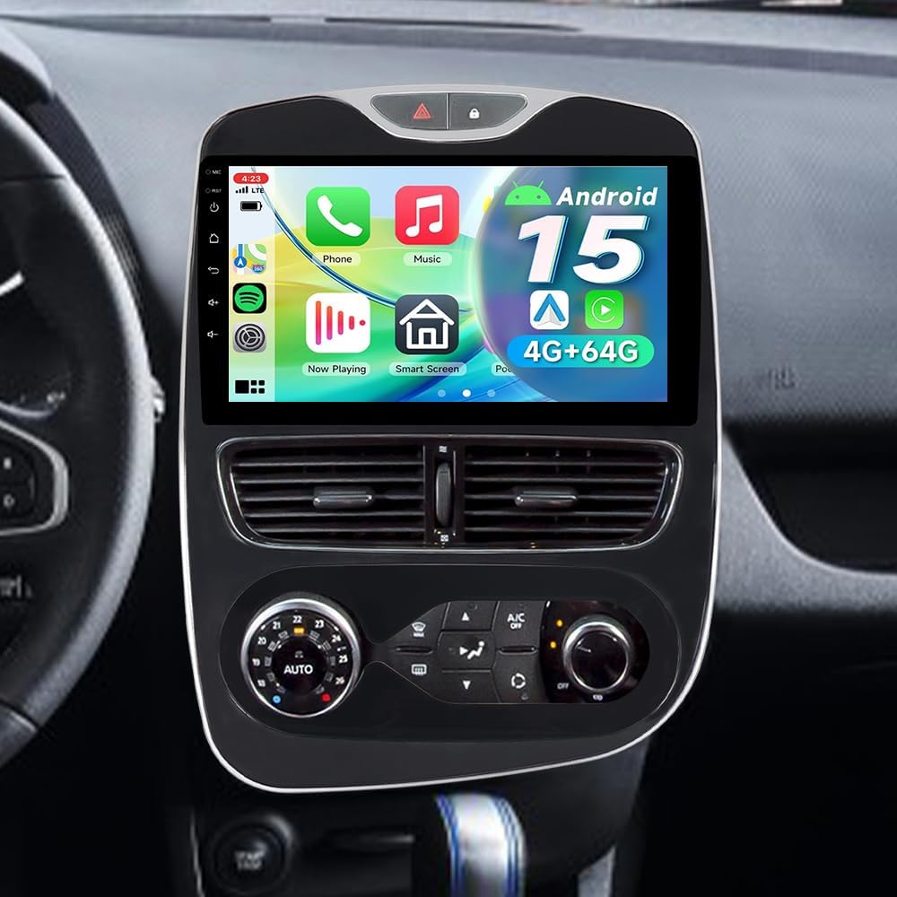 Detalle de ACAVICA 10.1" Android 15 Car Stereo for Renault Clio IV & Zoe (2012–2018) with Wireless CarPlay/Android Auto