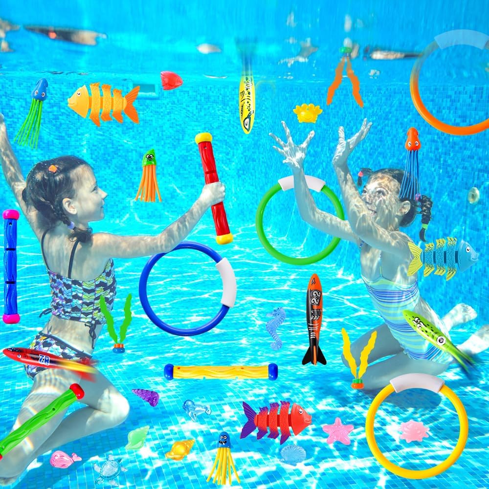 Thumbnail 4 de YUJUN 35-Piece Pool Diving Swimming Toys Set with Storage Bag