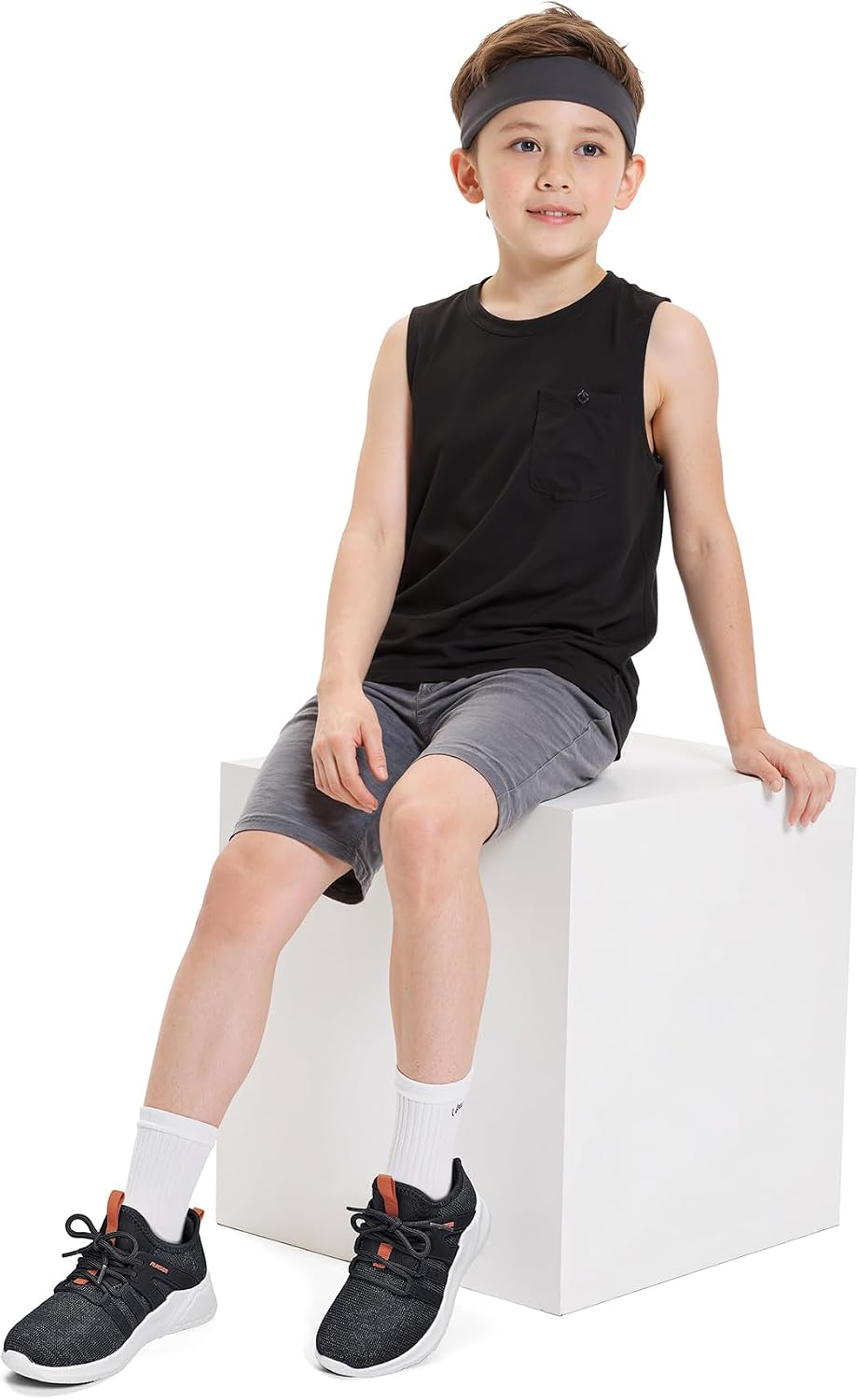 Detalle de RUNSIDE Kids Lightweight Breathable Tennis Shoes – Lace-Up Sneakers for Boys & Girls