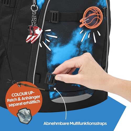 Thumbnail 6 de Coocazoo MATE Schulrucksack Mystic Clouds – Ergonomischer Tornister, 30 L, schwarz-blau