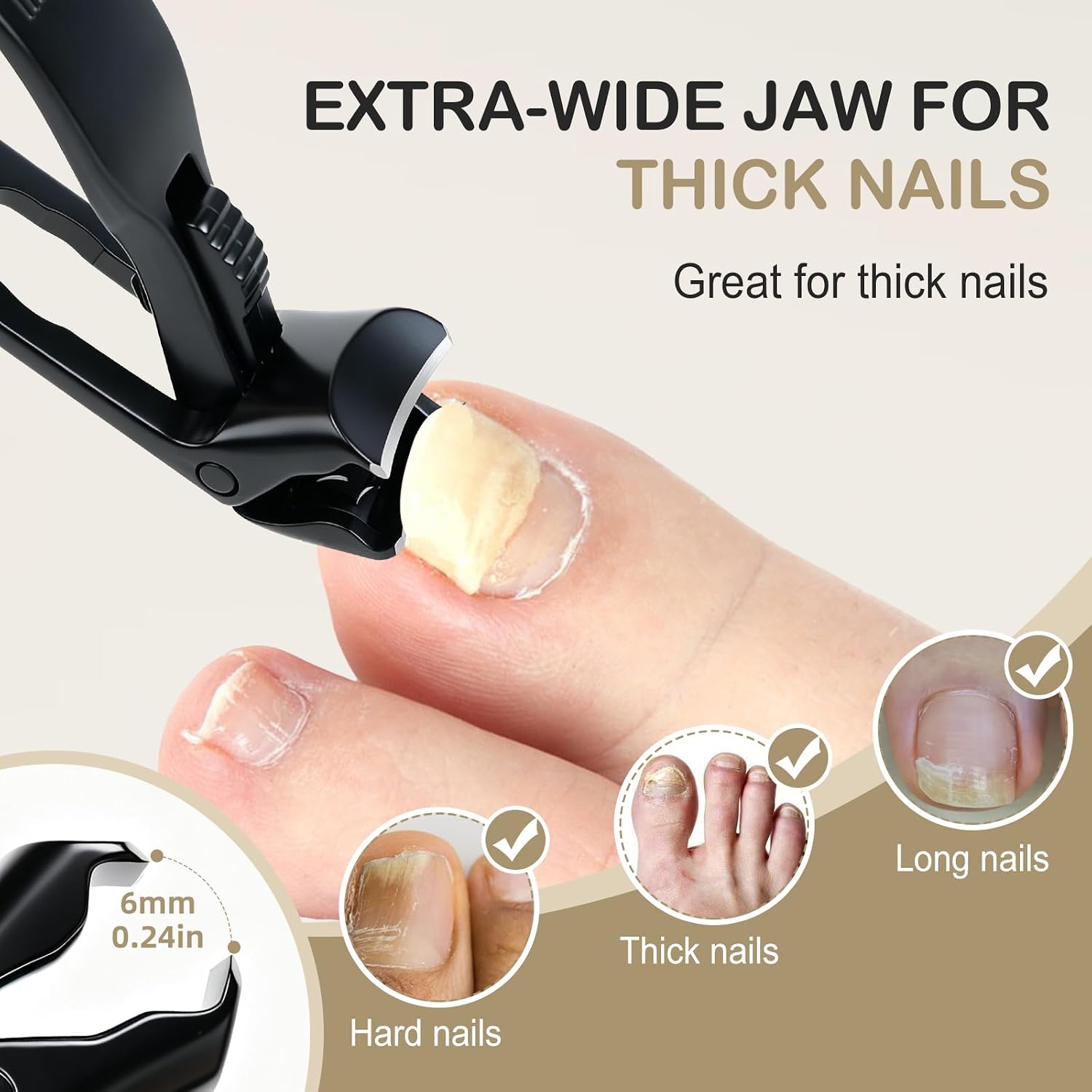Detalle 2 de Toenail Clippers with 4-Inch Handle