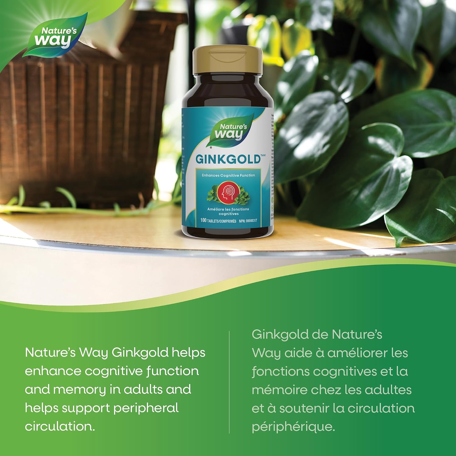 Detalle de Nature's Way Ginkgo biloba tablets 60 mg