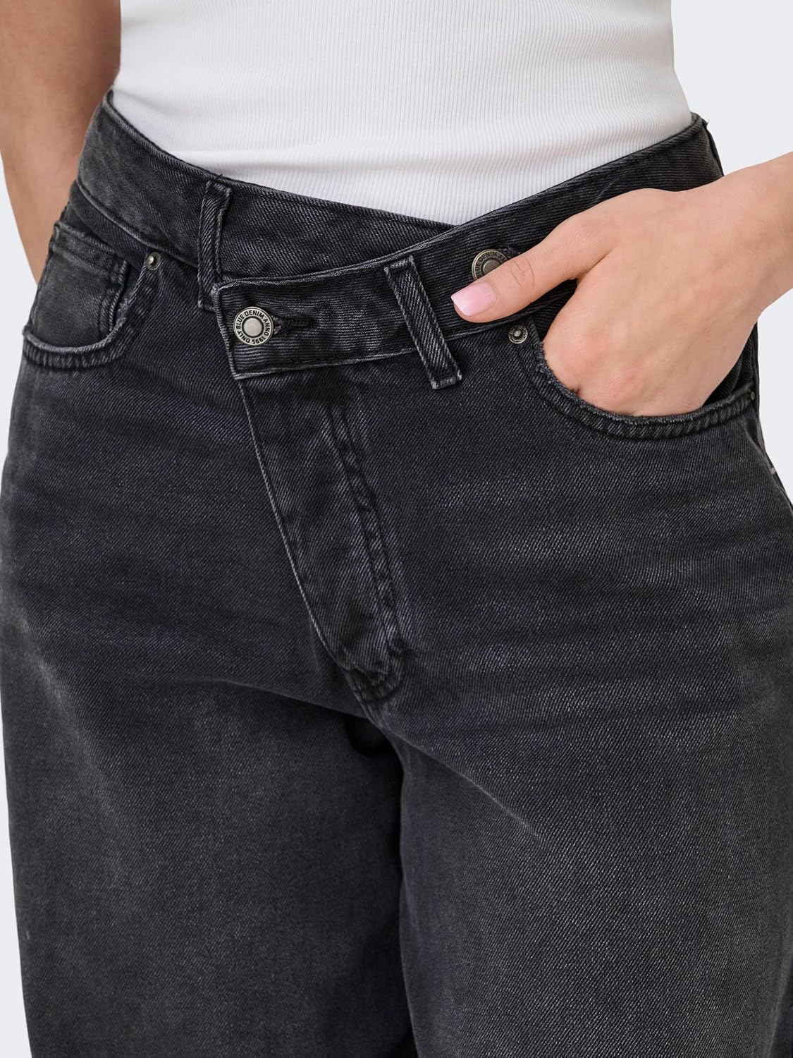 Thumbnail 5 de ONLY Onlgiorgia MW Asym Baggy Strai DNM Tai jeans donna con taglio baggy
