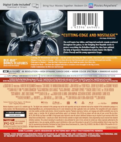 Thumbnail 1 de The Mandalorian and Grogu — UHD/BD Combo + Digital