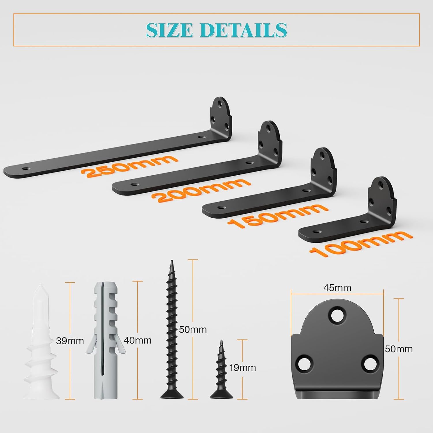 Thumbnail 6 de Six Pack Shelf Bracket 20cm for 70kg Load