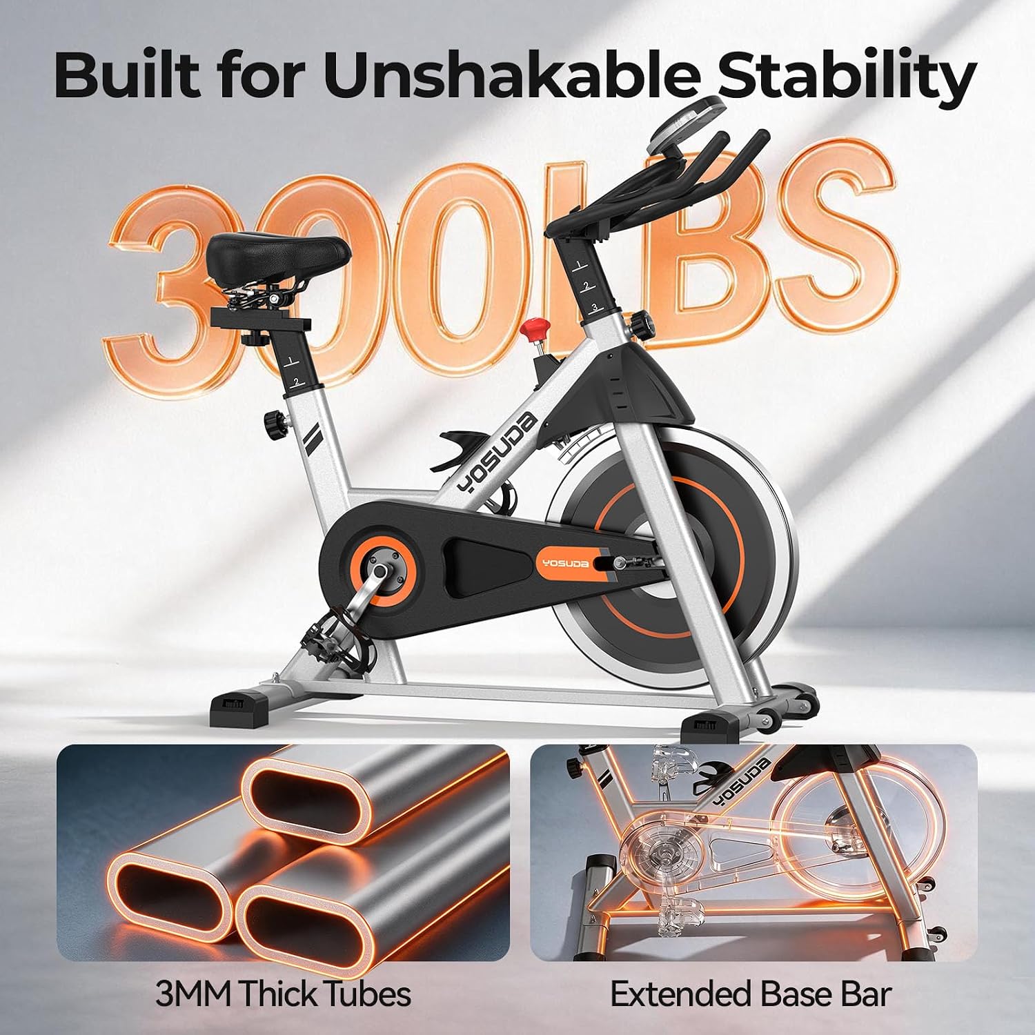 Detalle 2 de YOSUDA Exercise Bike 300 lb Capacity