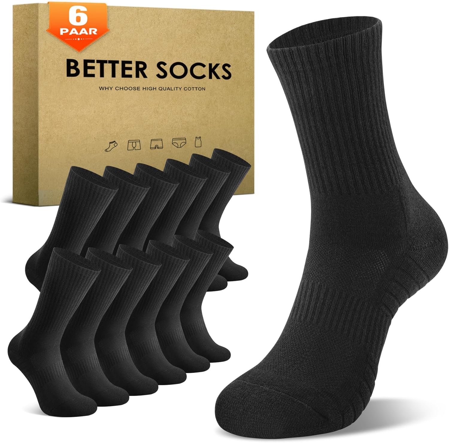 Thumbnail 6 de TUUHAW Tennissocken Herren Damen 6 Paar