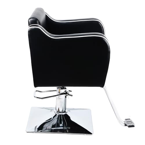 Detalle 2 de Panana Haircut Chair Swivel Barber Chair with Footrest – a practical salon chair for stylish, comfortable hairdressing