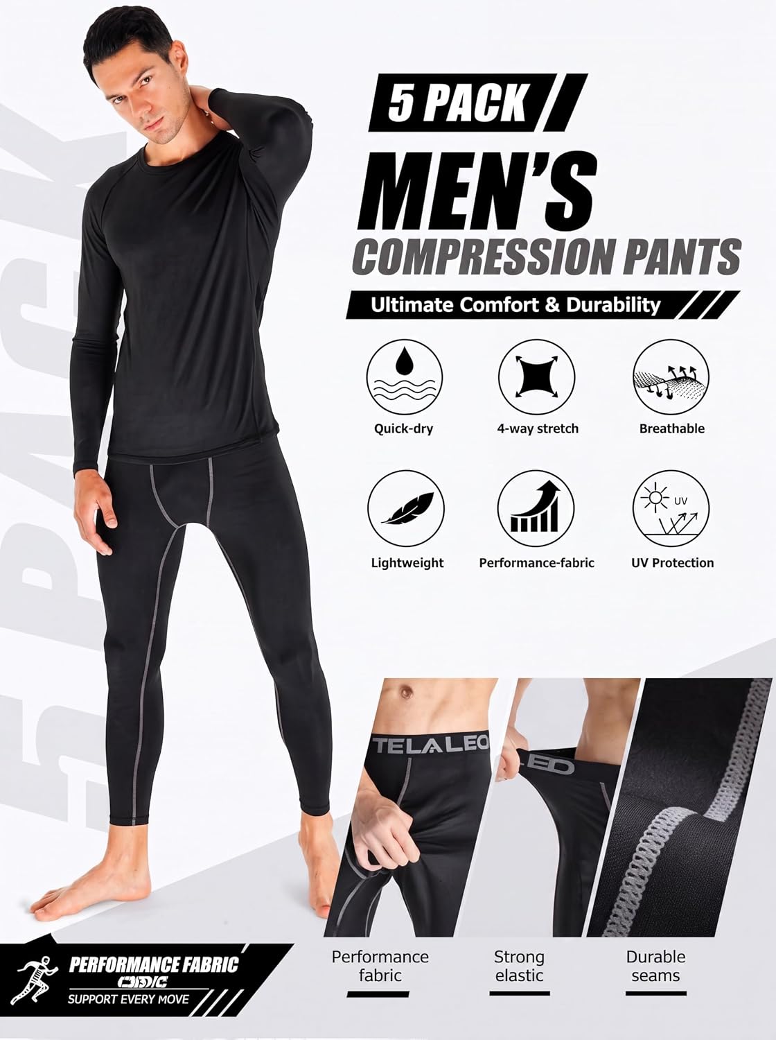 Thumbnail 5 de TELALEO 5-Pack Compression Pants