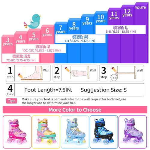 Thumbnail 3 de Nattork Kids Adjustable Roller Skates, 4 Sizes ⛸