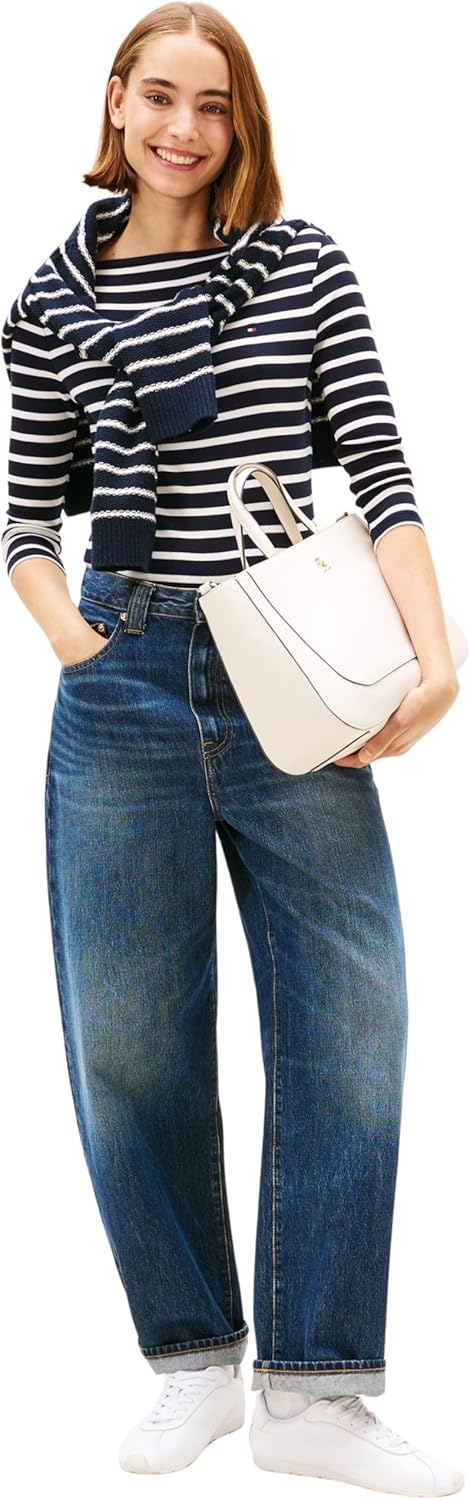 Thumbnail 3 de Tommy Hilfiger Damen Langarmshirt New Cody Slim mit U-Boot-Ausschnitt
