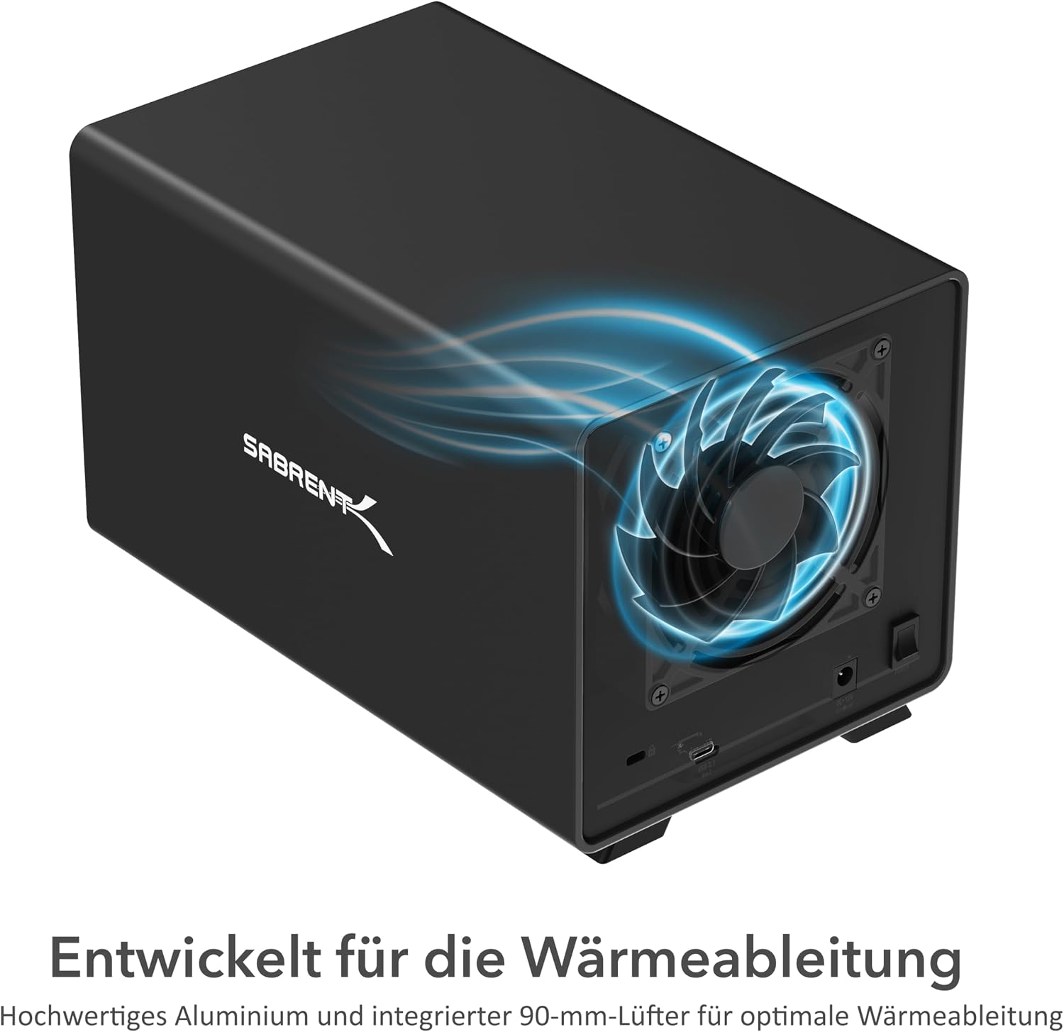 Detalle 2 de SABRENT DS-SC4B 4-Bay SATA Dockingstation fĂĽr HDD/SSD đź’ľ