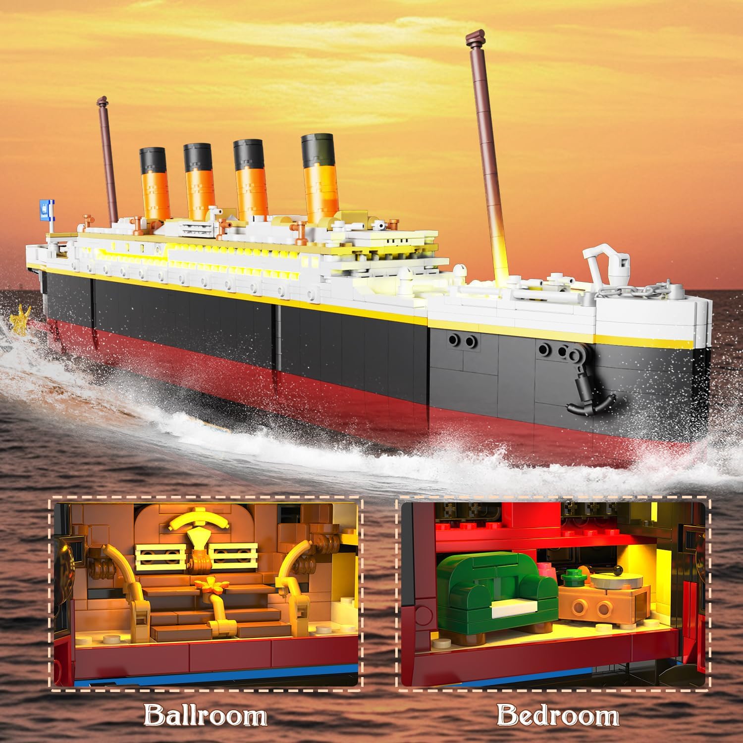 Detalle 2 de PLAXSOON Titanic 2 in 1 Building Set 1935 pcs