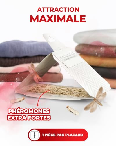 Thumbnail 2 de PIC Piège Mites Textiles – Lot de 8 pièges à phéromones non toxiques pour armoires et placards