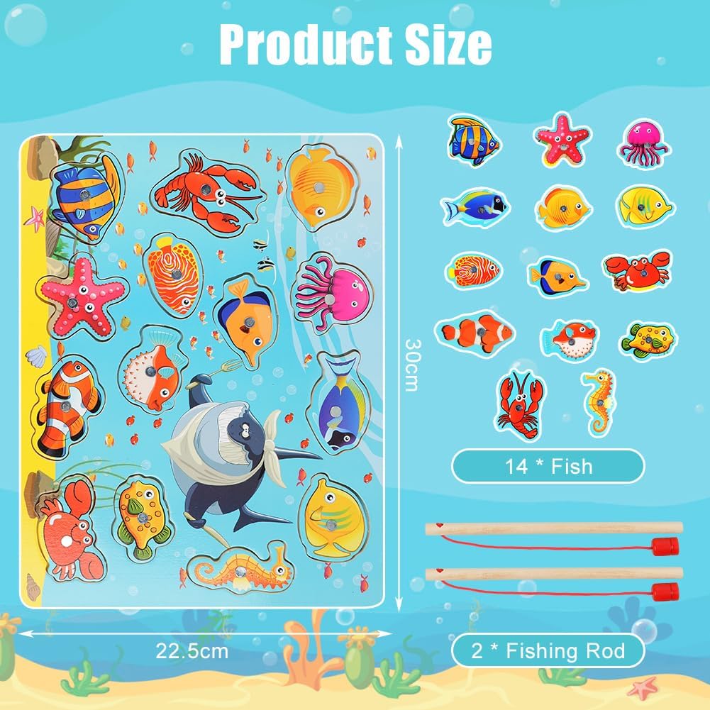 Thumbnail 1 de Vicloon Jeu de pêche Magnetique 14 pièces 🎣