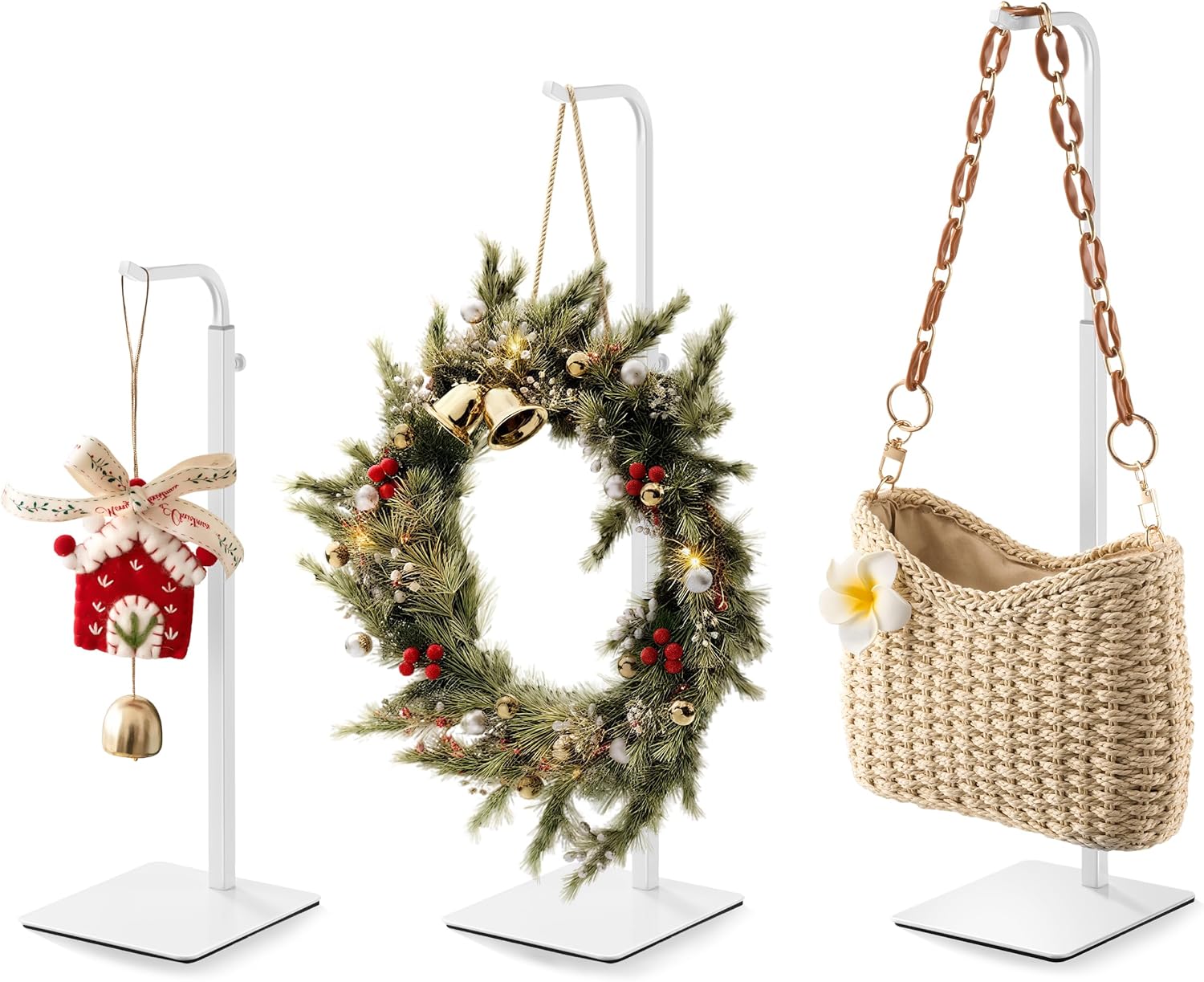 Thumbnail 5 de pickpiff 3 Pack Purse Holder Handbag Display Stand (White) – Adjustable Hook for Retail, Tabletop & Home