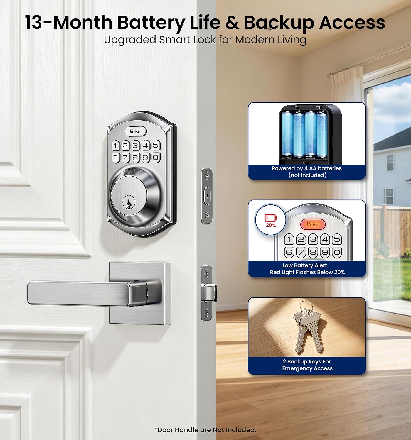 Detalle 1 de Veise Keyless Entry Deadbolt VE001