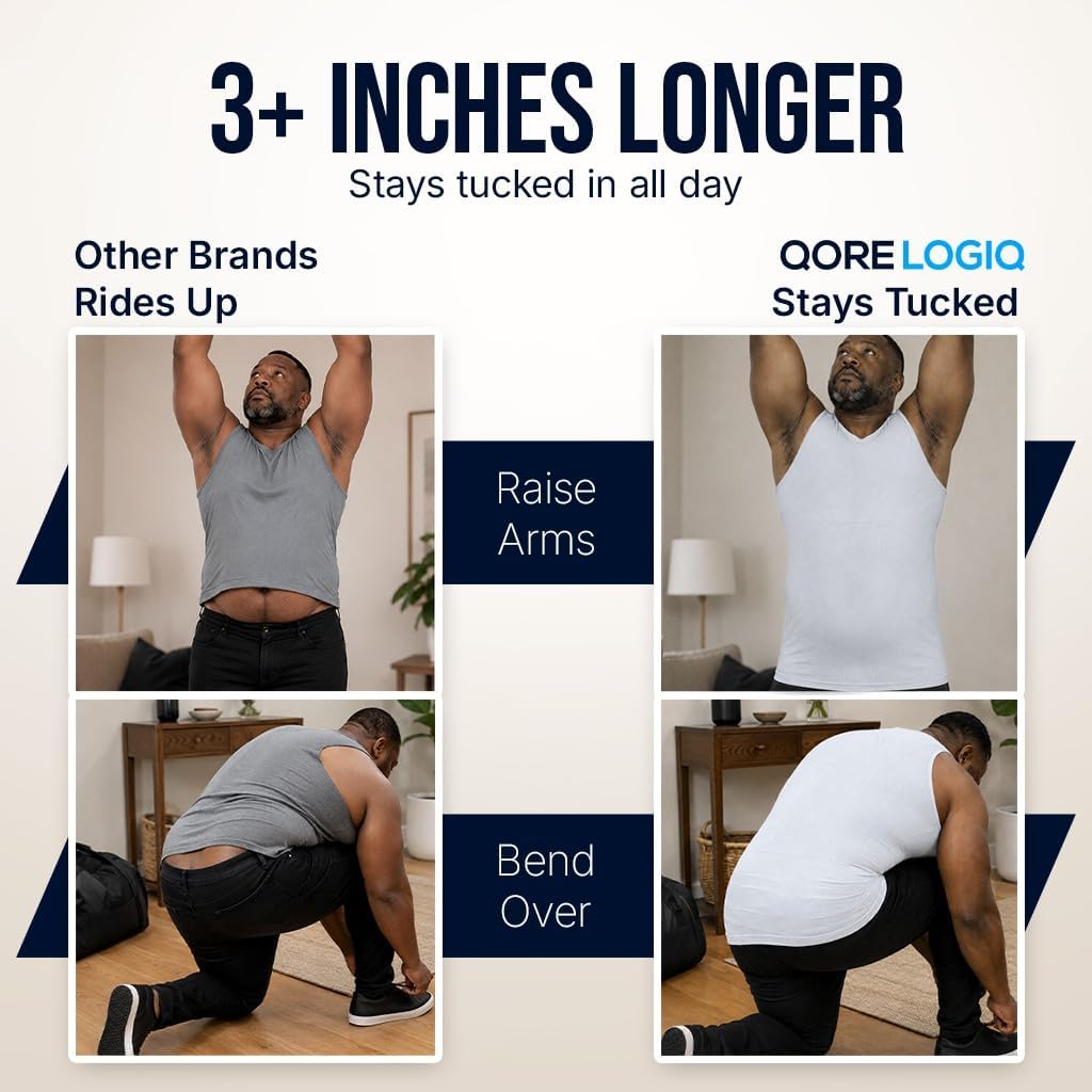 Thumbnail 6 de QORE LOGIQ Gynecomastia Compression Shirts for Men — Slimming Tank Top for Big & Tall builds
