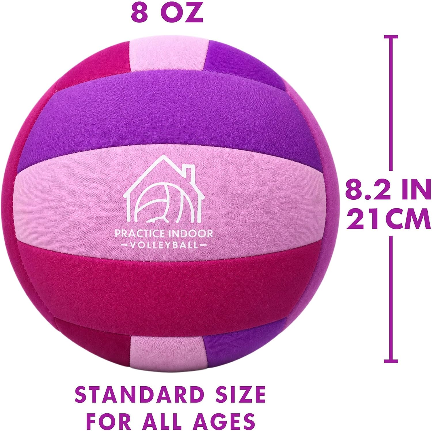 Thumbnail 4 de AceVernine Soft Indoor Volleyball, 8.2-Inch Pink, Lightweight 9 oz