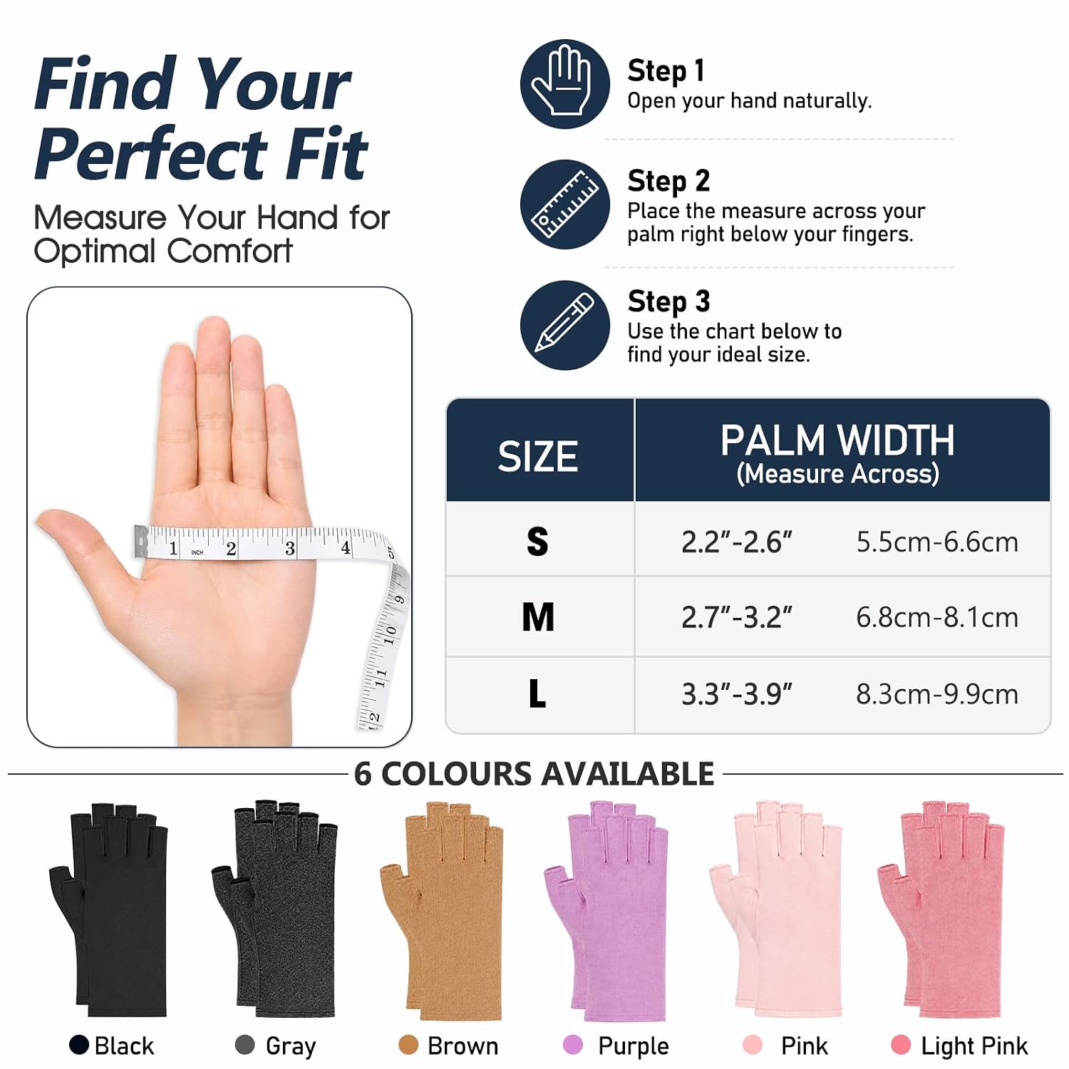 Detalle 2 de SUPERFA compression gloves (2 pairs) for arthritis pain relief and wrist support
