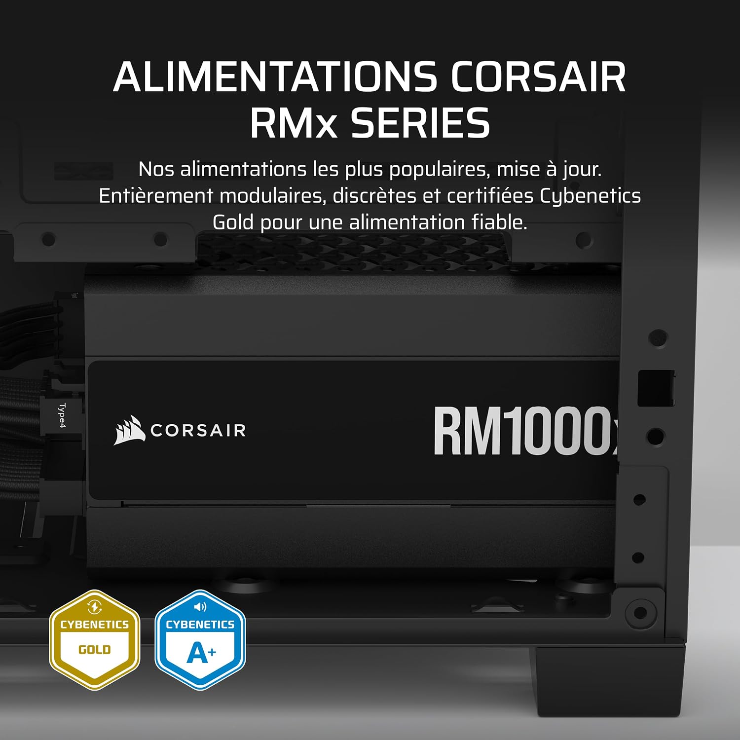 Thumbnail 1 de Corsair RM1000x alimentation modulaire 1000 W ⚙