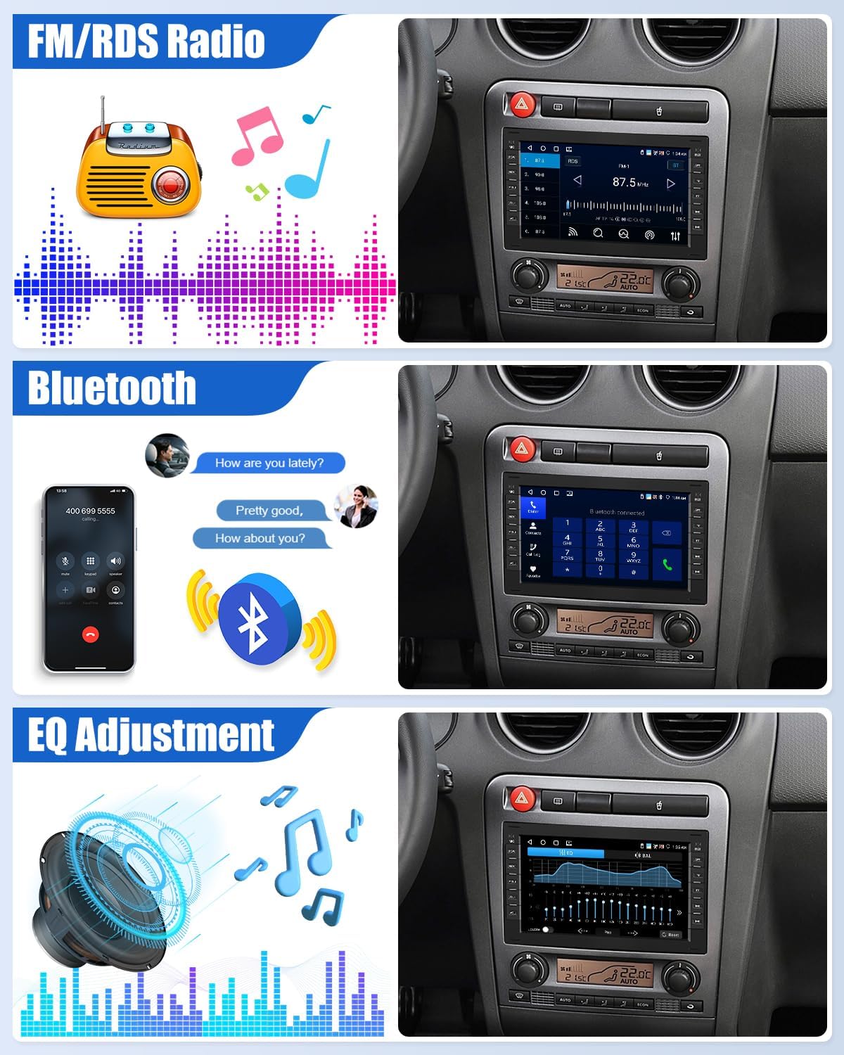 Thumbnail 4 de CAMECHO 4G+64G Android 15 autorradio para VW