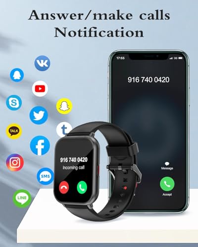 Thumbnail 1 de RUIMEN Montre Connectée Homme/Femme avec Appel Bluetooth, 113 Modes Sport et IP68 – Écran AMOLED 1,83