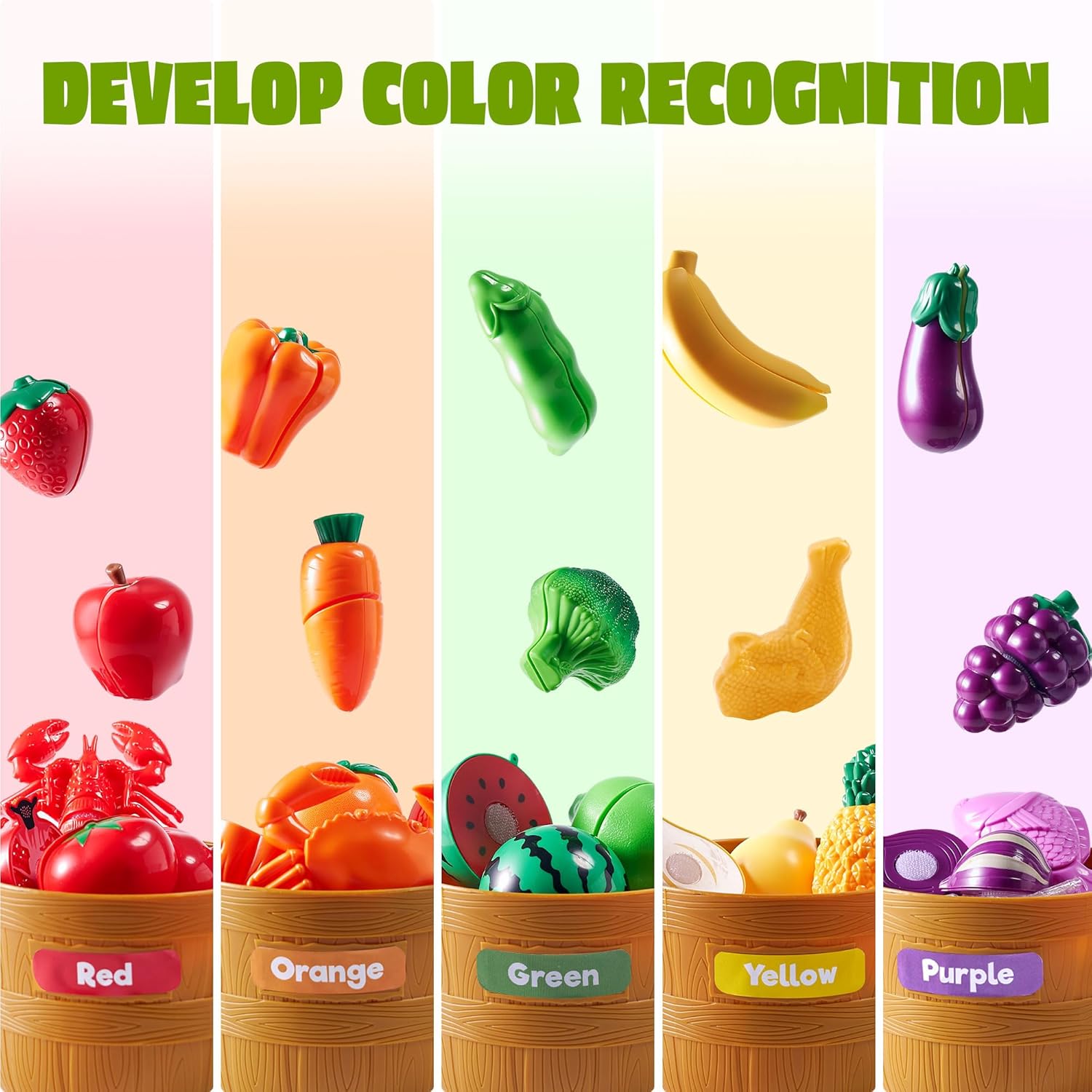 Detalle 2 de JOYIN Learning Toys Play Food Set for Toddlers 🎲