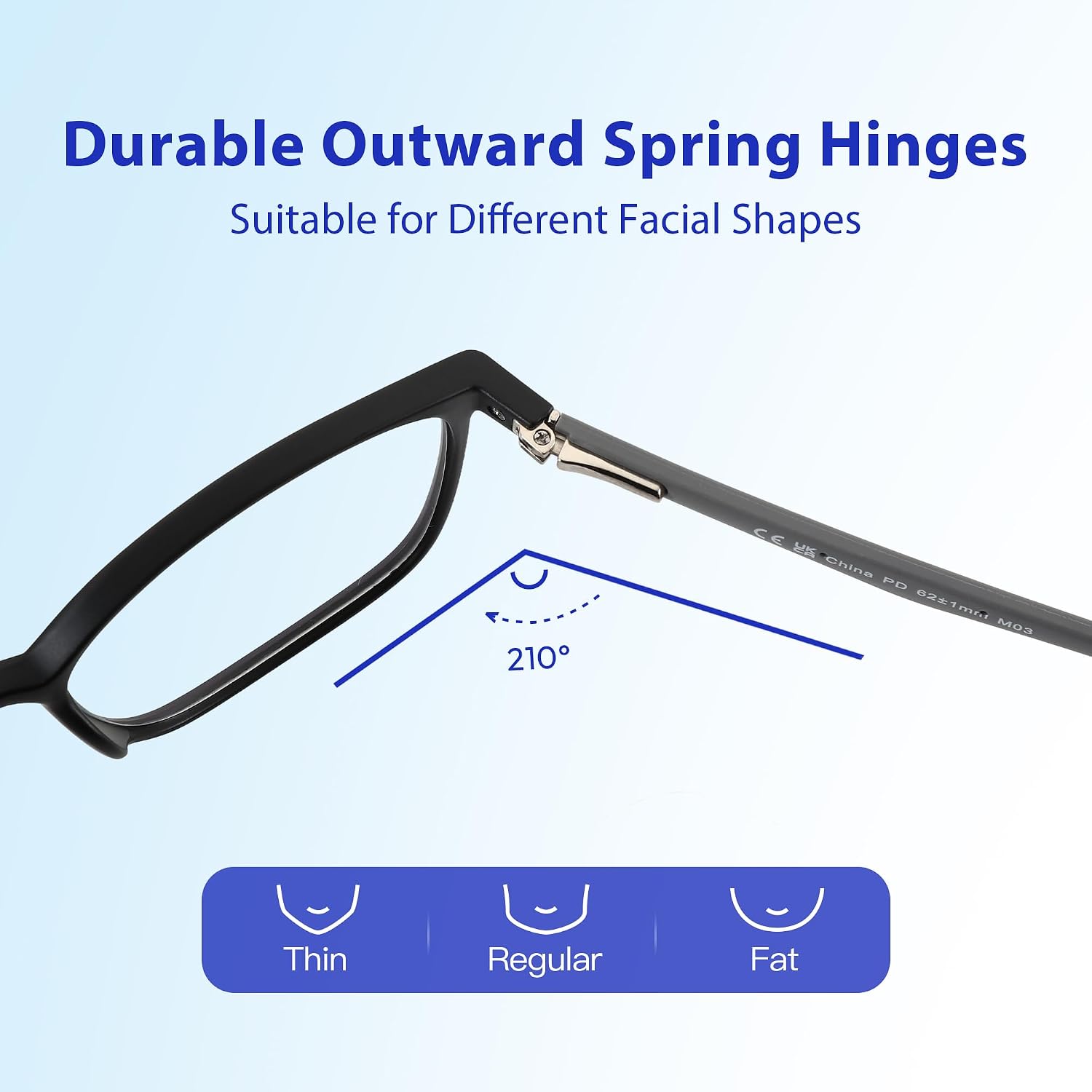 Thumbnail 3 de ZENOTTIC Blue Light Glasses: Reading Glasses for Men with Square Frames, Anti-Glare and UV Protection