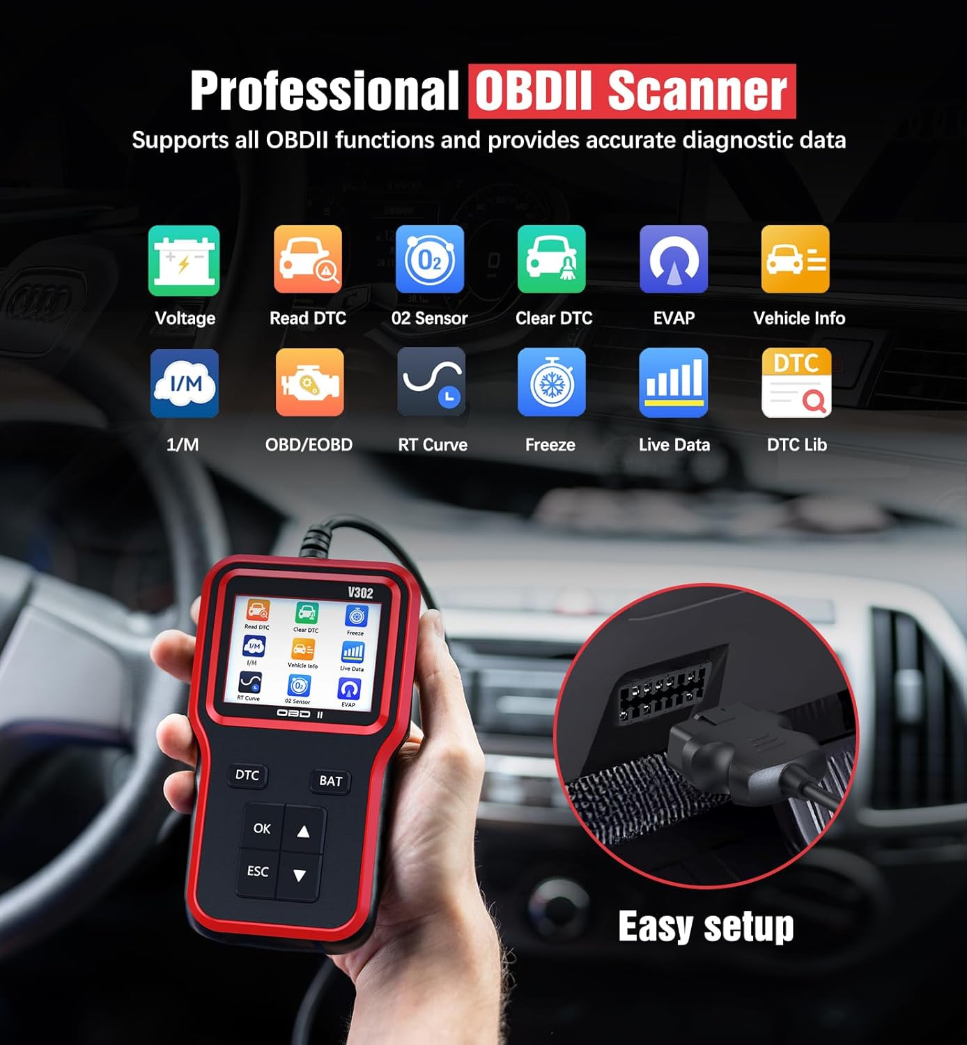 Detalle 2 de OBD2 Scanner Car Diagnostic Tool
