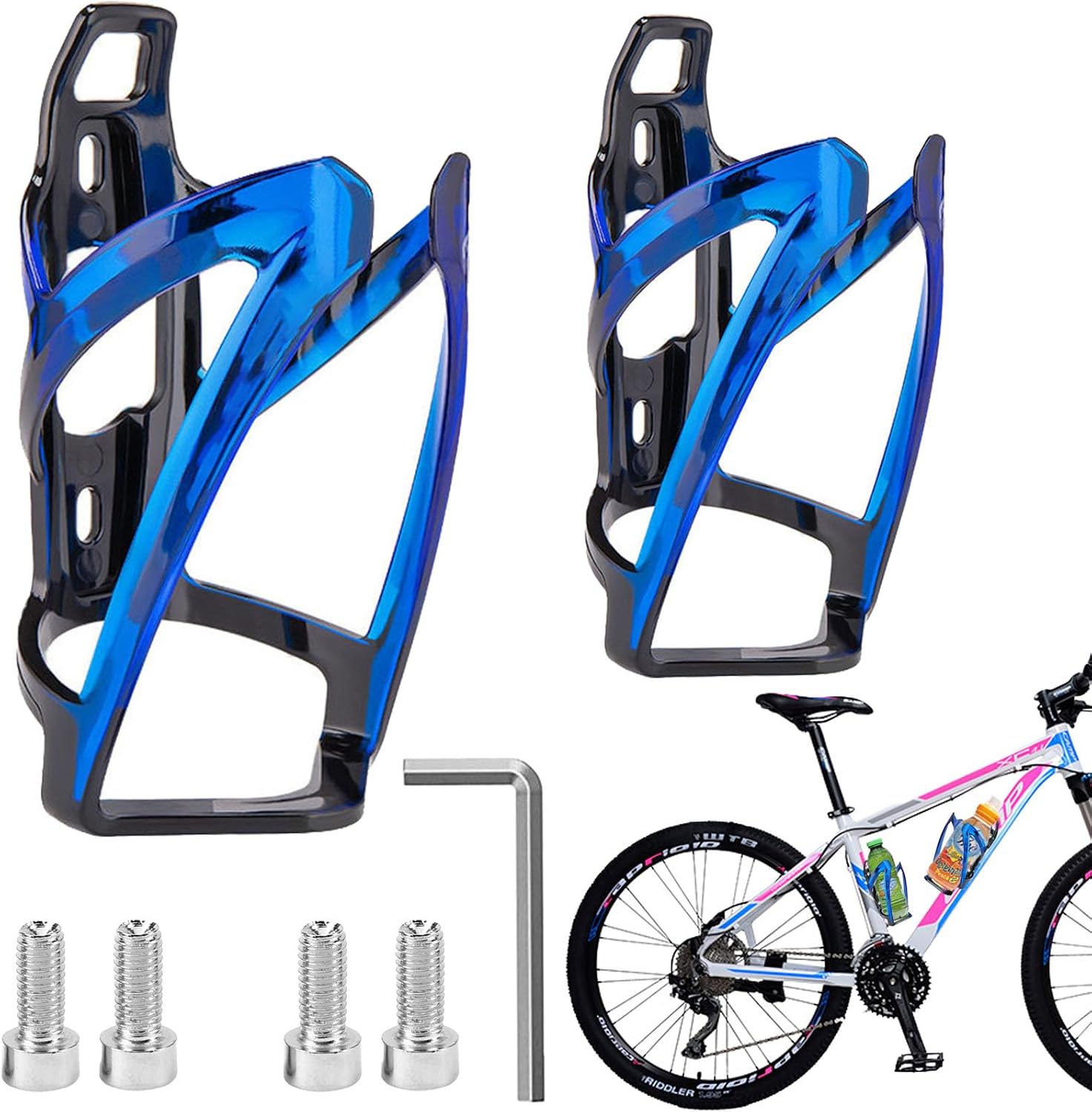 Detalle de YELINTIAN Bike Bottle Cages, 2-Pack