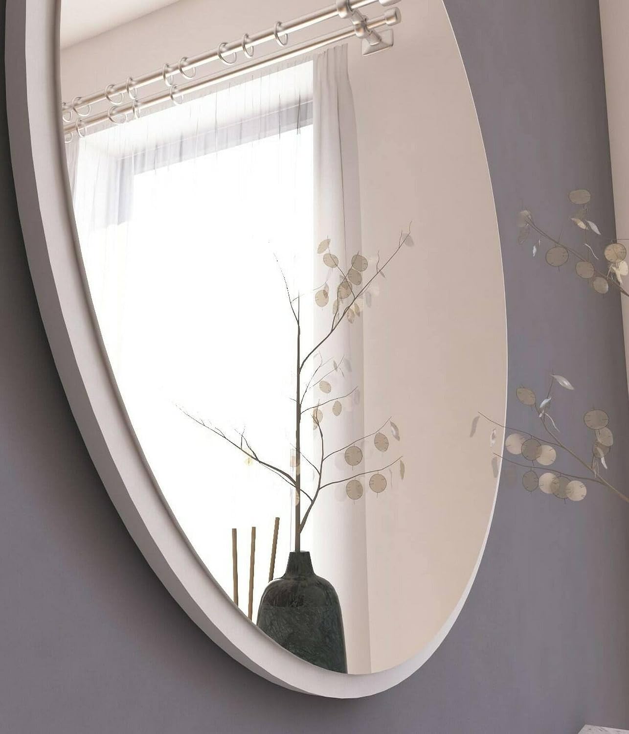 Thumbnail 3 de Dmora Specchio Euterpe – Specchiera a muro 60x60 cm, bianco