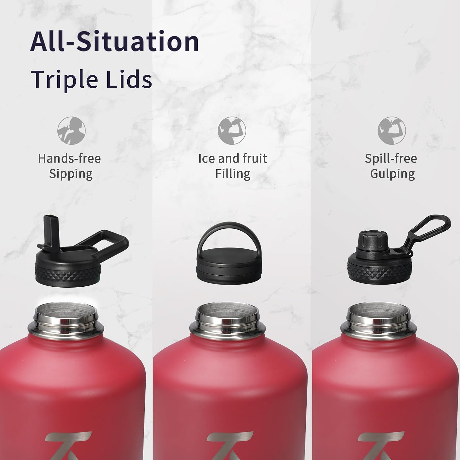 Detalle de Trebo 1 Gallon Insulated Water Bottle 128oz 🚰