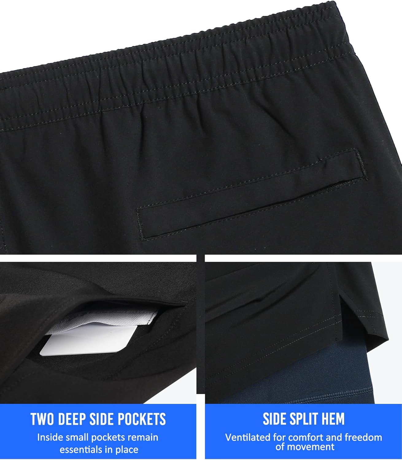 Thumbnail 5 de maamgic Mens 5" 2-in-1 Gym Running Shorts — 2-in-1 Compression Liner, Quick-Dry