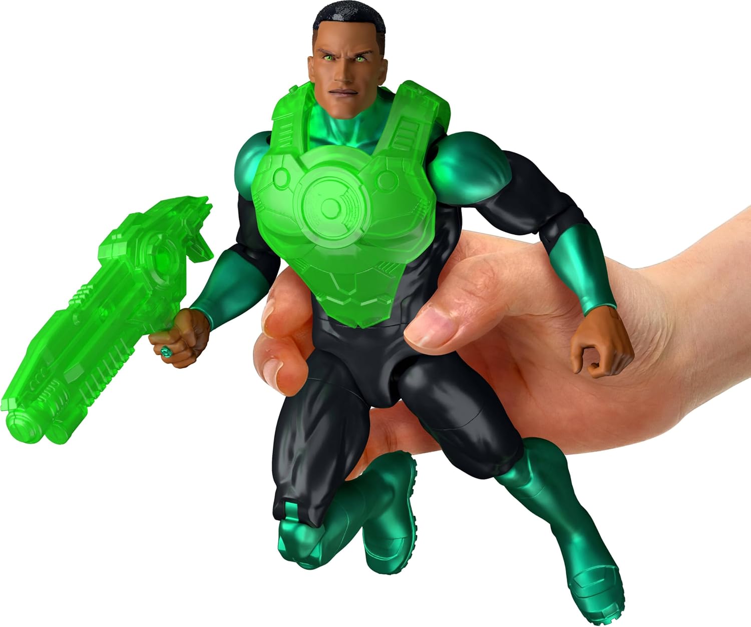 Detalle de Mattel JNF58 グリーンランタン ジョン・スチュワート アクションフィギュア 22箇所可動
