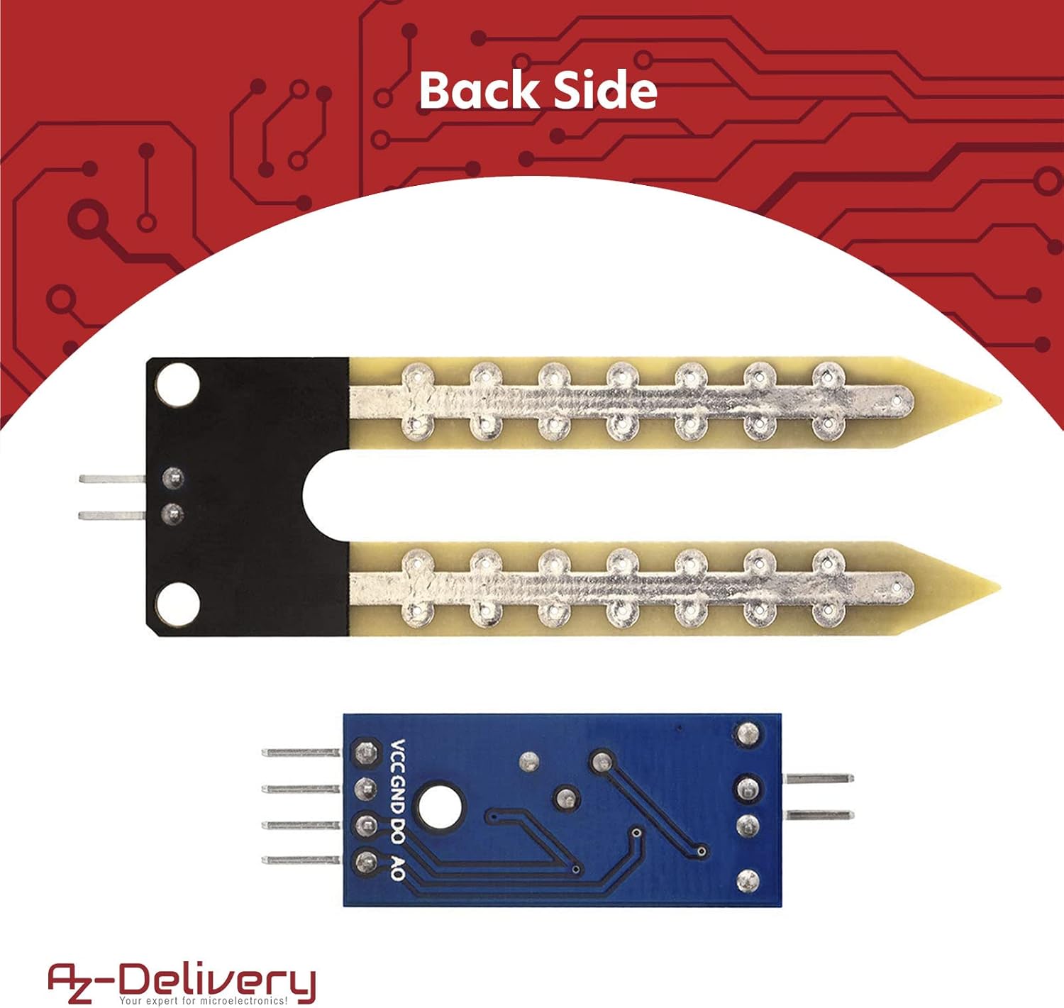 Thumbnail 2 de AZDelivery : lot de 3 capteurs d’humidité du sol pour Arduino (modules hygrométriques)