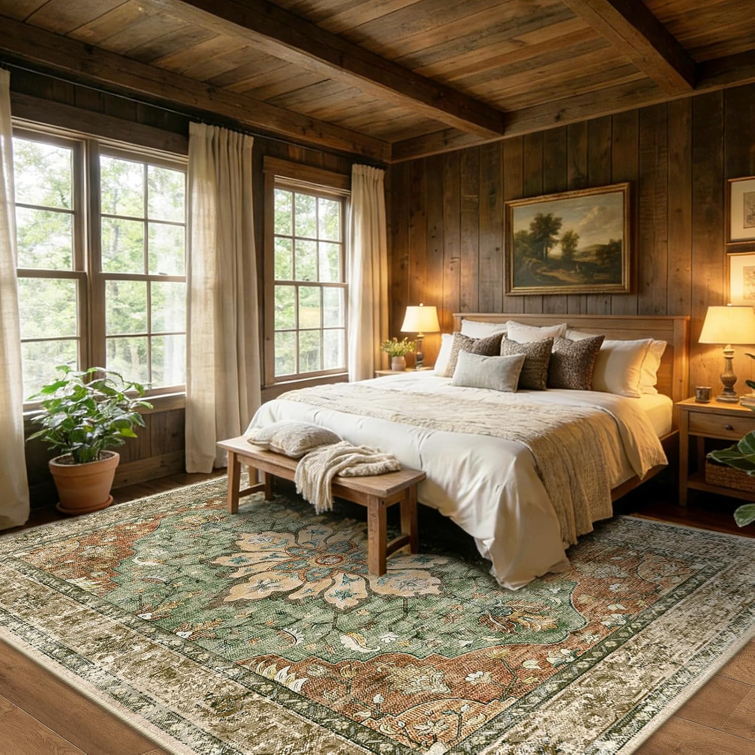 Thumbnail 2 de RELEANY 9x12 Floral Rug