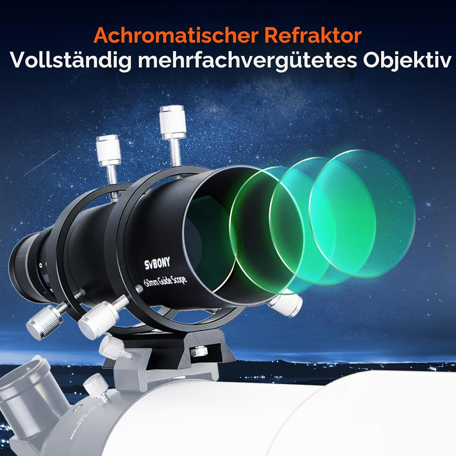 Detalle de Svbony SV106 Guidescope 60mm für Astrofotografie