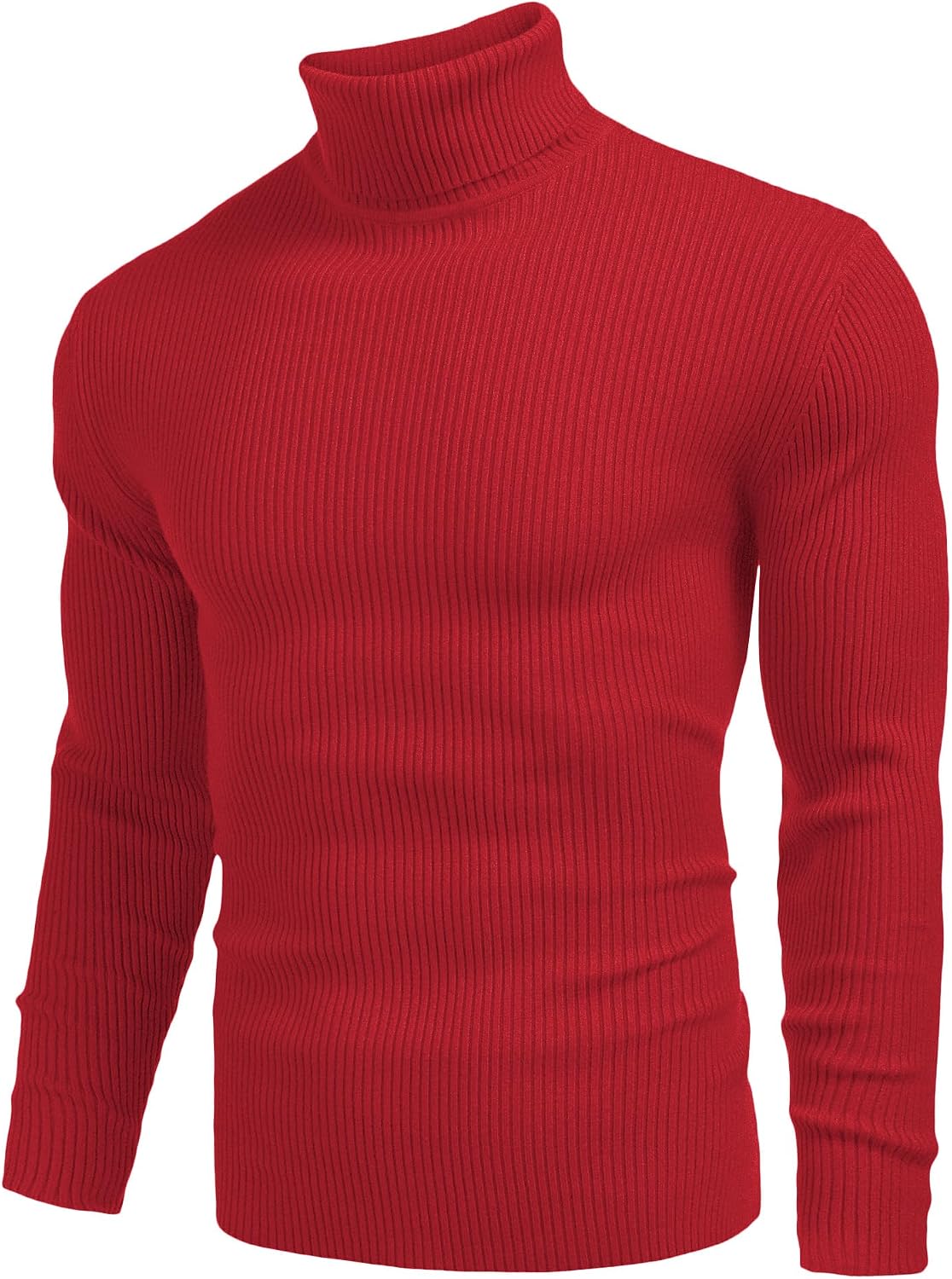 Thumbnail 2 de COOFANDY Men's Ribbed Slim-Fit Turtleneck Sweater, Stretch Knit Pullover