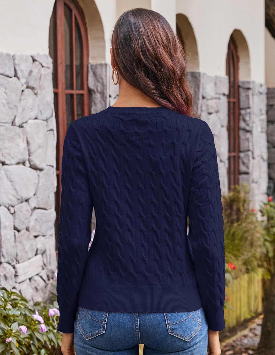 Detalle de GRACE KARIN Cable Knit Cardigan Sweater