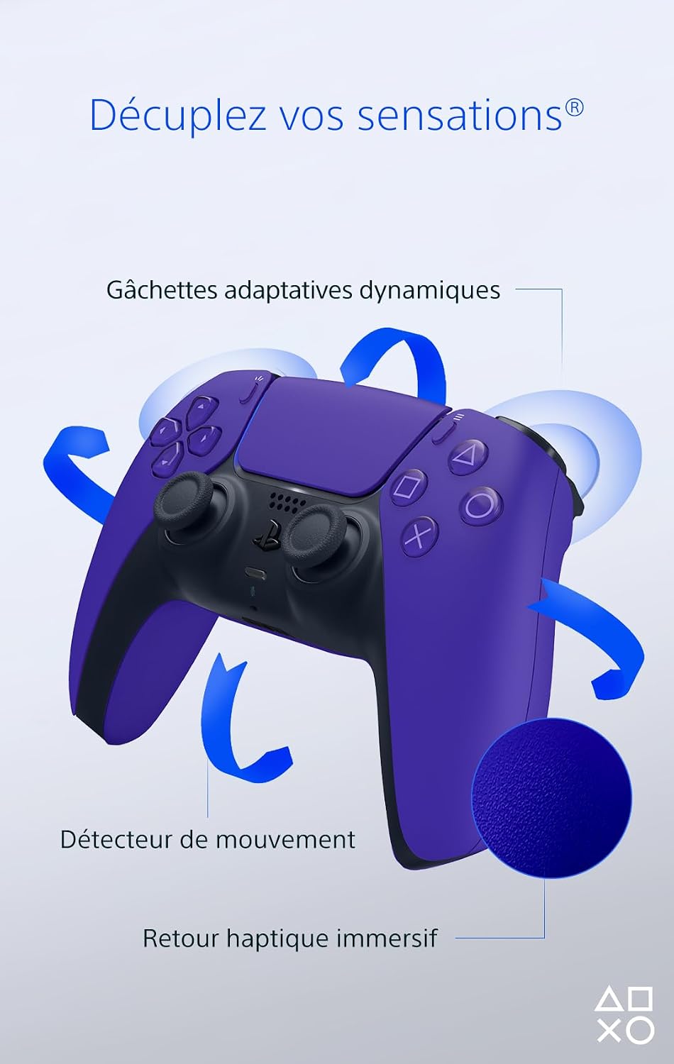Detalle de Manette DualSense sans fil Galactic Purple – Sony/PlayStation 5