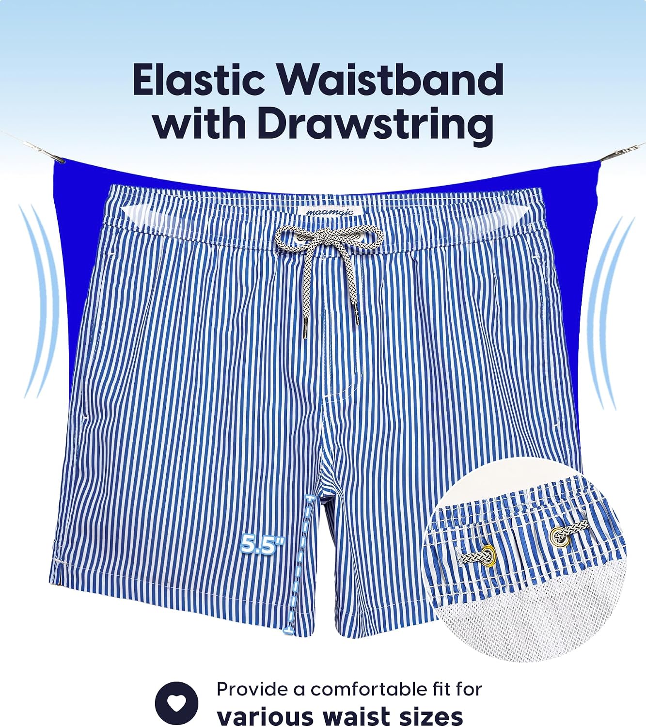 Thumbnail 3 de maamgic Mens Swim Trunks 5 in